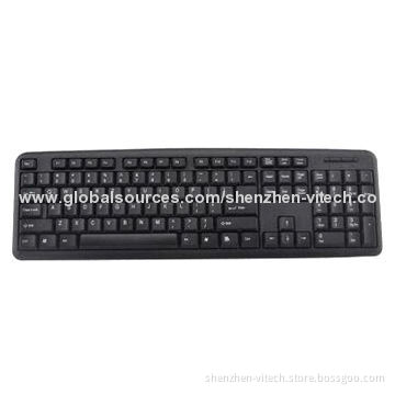 Hot Sale Wired Keyboard with FCC and CE Marks, Black Color